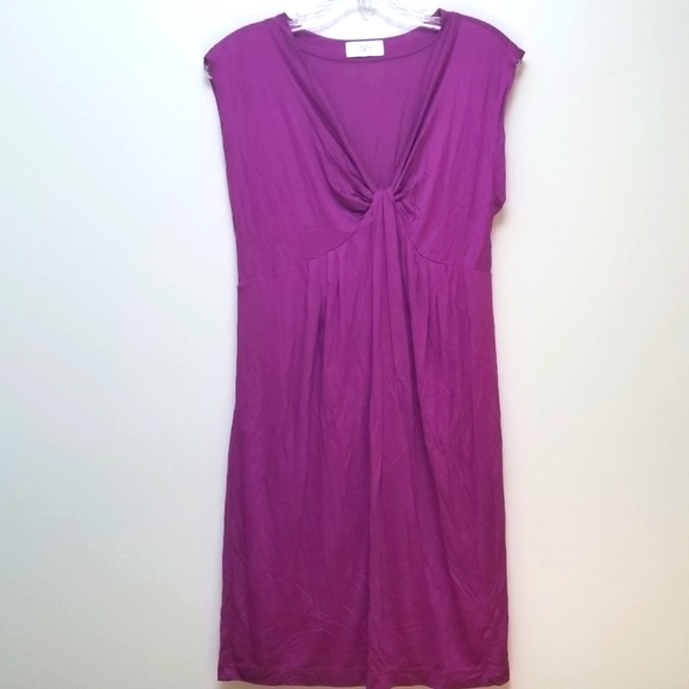 ANN TAYLOR LOFT | PURPLE DRESS GATHERED BODICE, SZ S